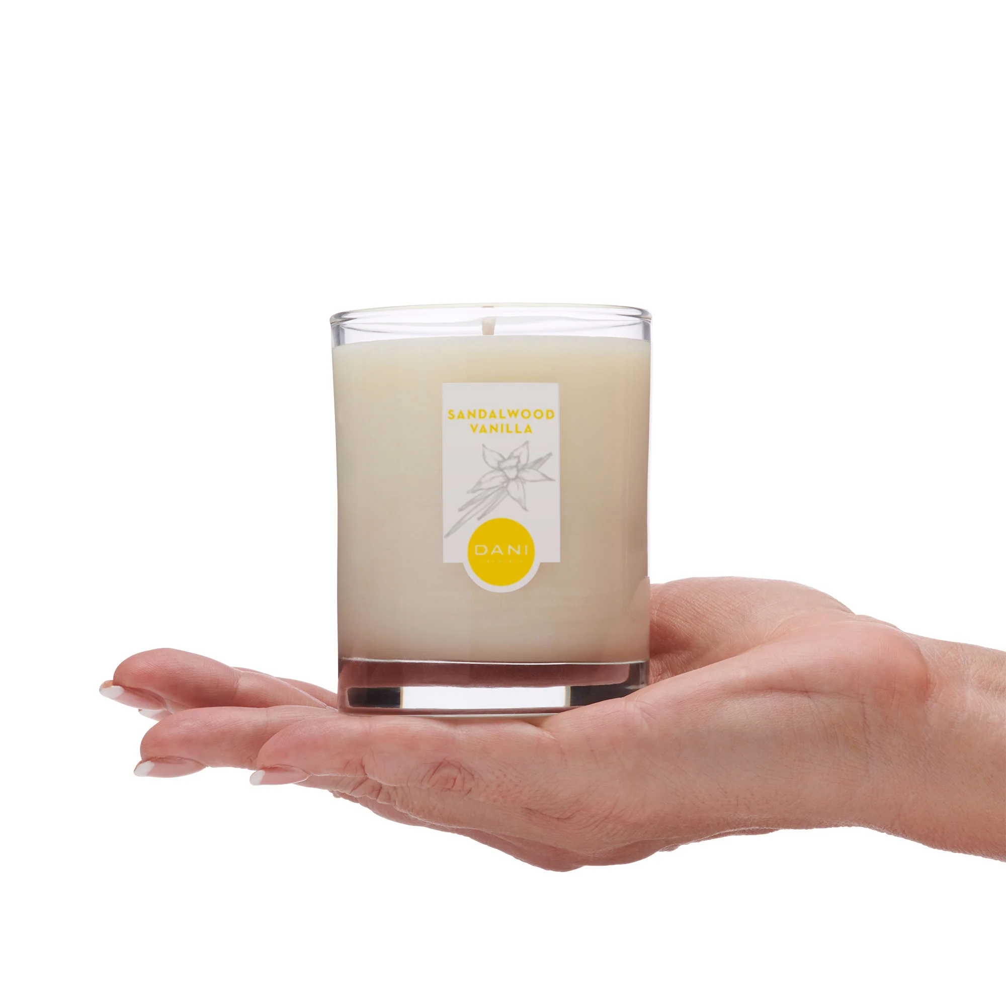 SANDALWOOD VANILLA GLASS CANDLE - Image 5